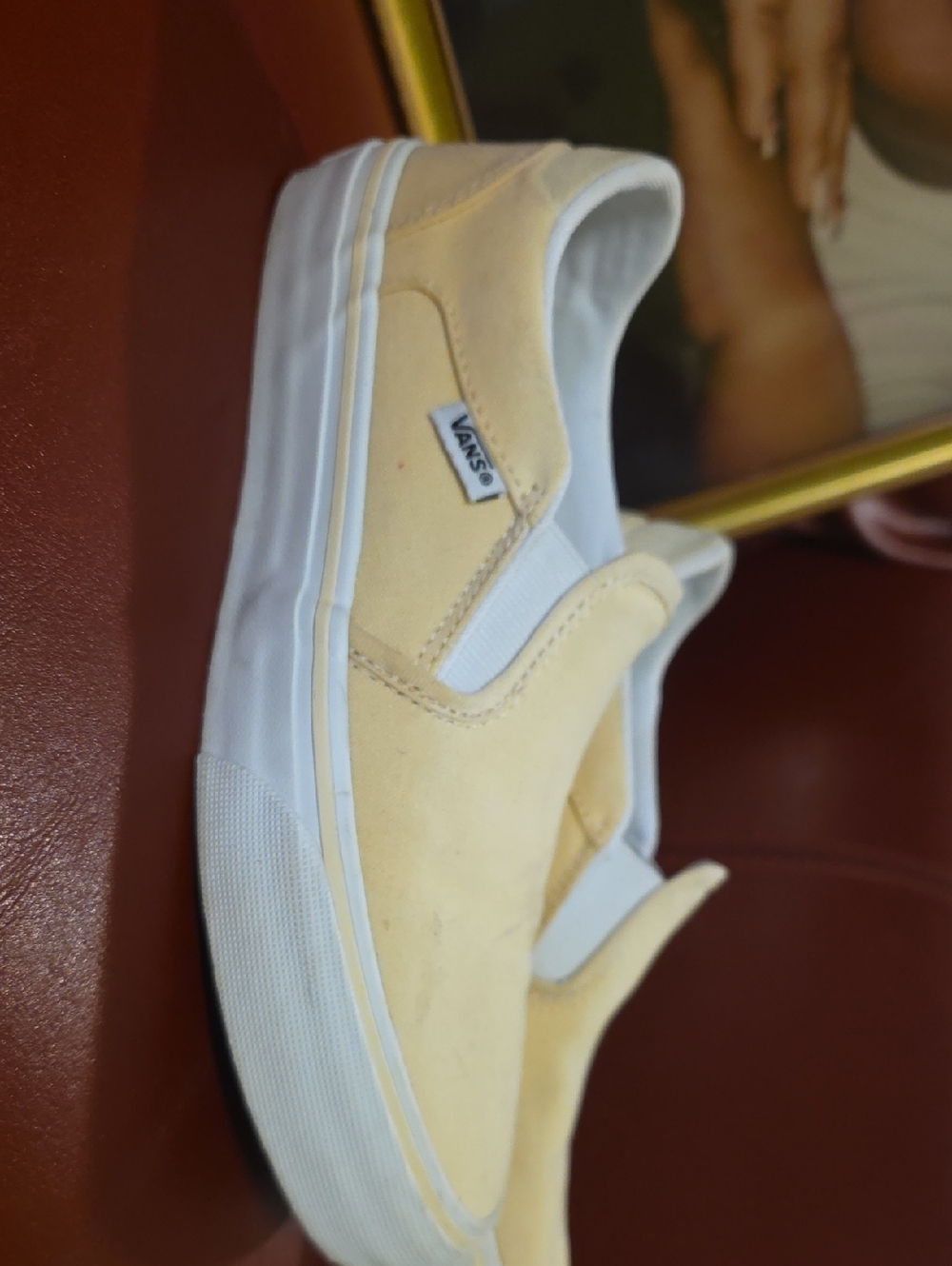 Vans Slip-On in Pale Yellow and White